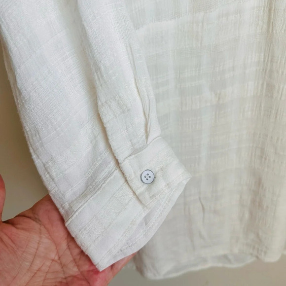 Splendid Sandbar Stripe Lace Up Dress in Natural - Size M - Picture 7 of 12